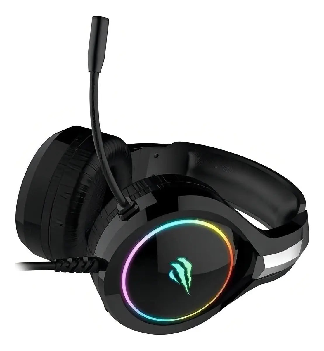 Auriculares Gamer Havit H2232d Over-ear Con Micrófono Y Luz Led Negro