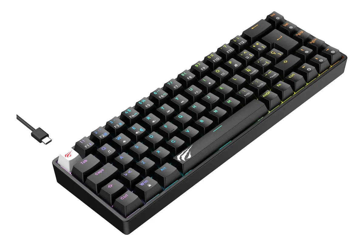 Teclado Mecánico Havit Kb860-sp Qwerty Para Pc Rgb